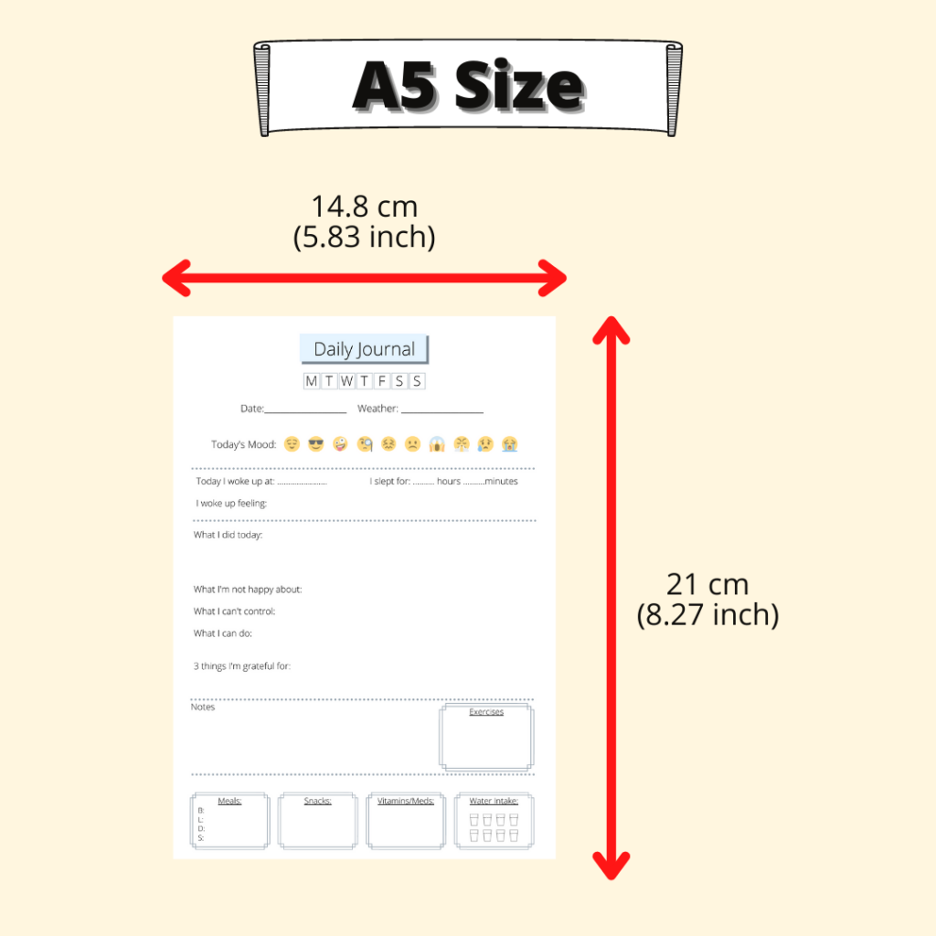 A5 Journal Size